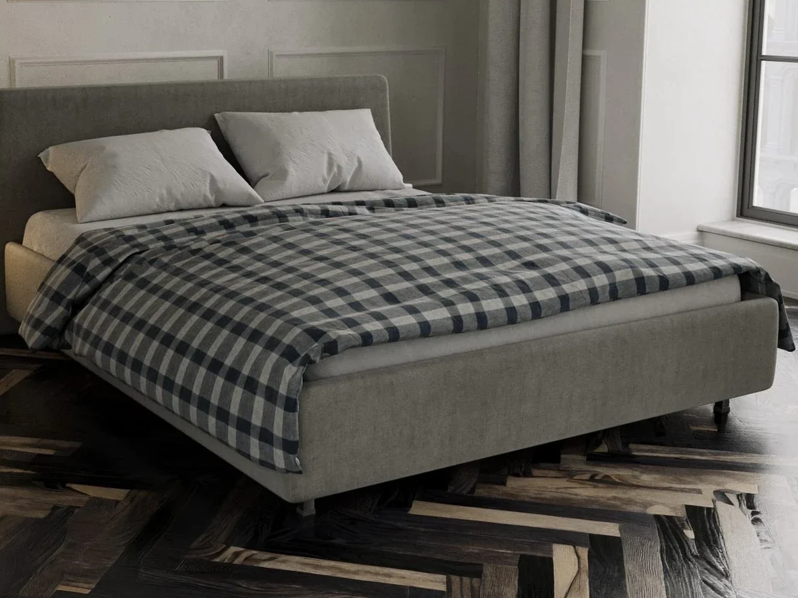 Bed Luzzo 3D form and proportions