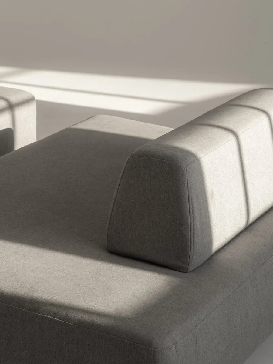 Close-up of Deseda Sofa 3D finish and craftsmanship