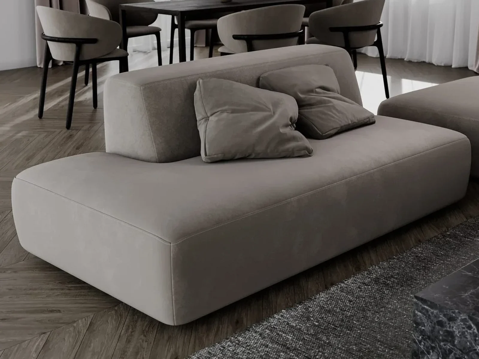 Kingston Corner Sofa 3D form and proportions