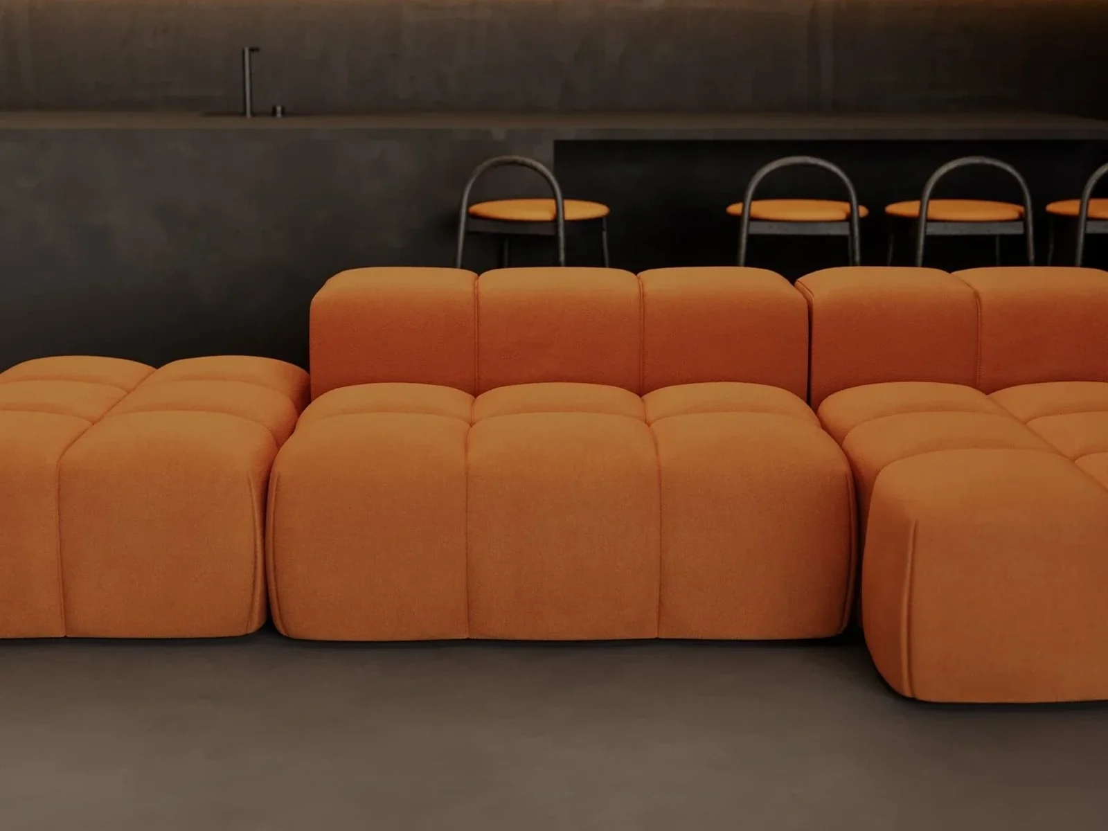 Singapore Sofa 3D form and proportions