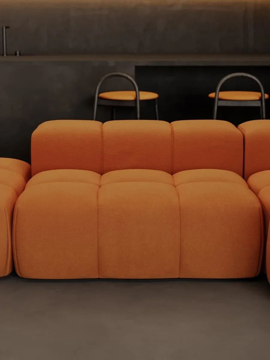 Close-up of Singapore Sofa 3D finish and craftsmanship
