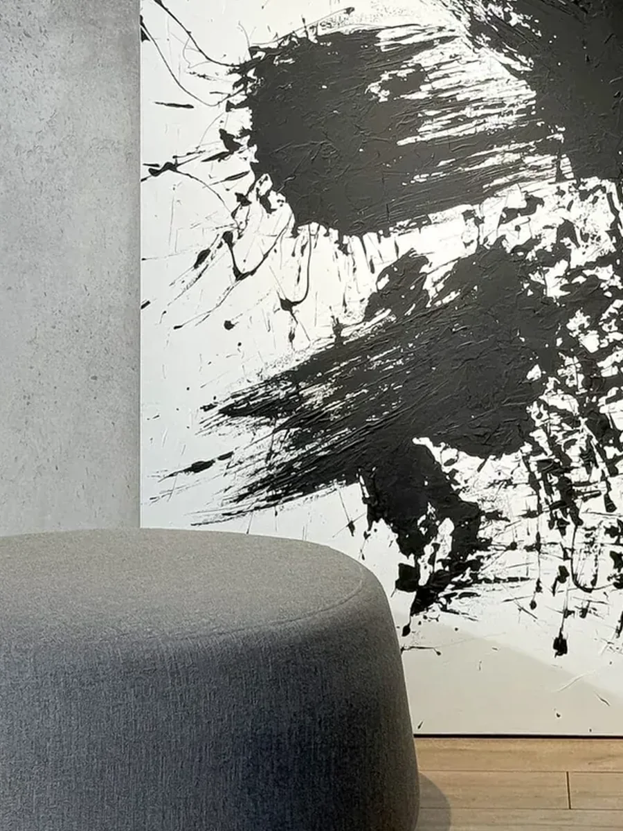 Close-up of Charcoal Abstract texture and finish