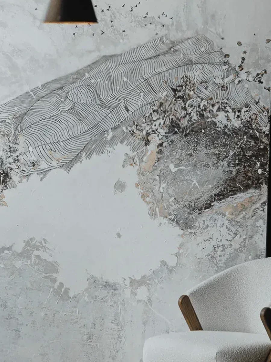 Close-up of Marble Veins texture and finish