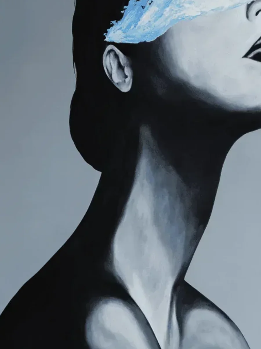 Close-up of Portrait Study texture and finish
