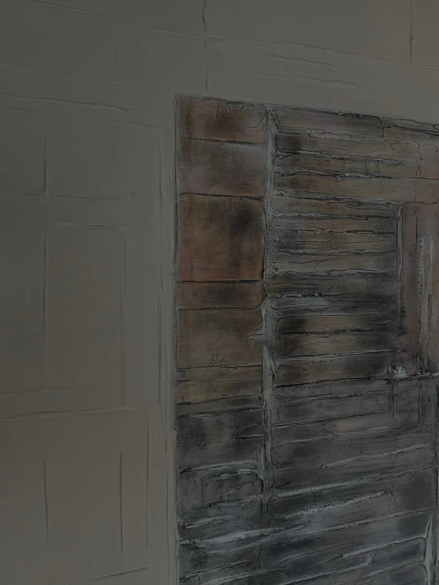 Close-up of Framed Abstract finish and craftsmanship