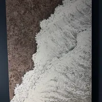 Textured Relief art panel — angle view