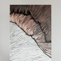 Feather Relief art panel — angle view