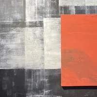 Amber Block art panel — view 2
