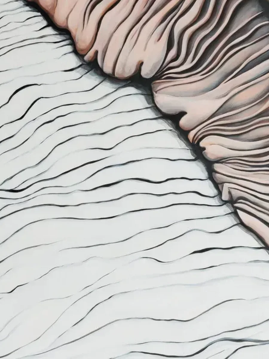 Close-up of Flowing Lines texture and finish