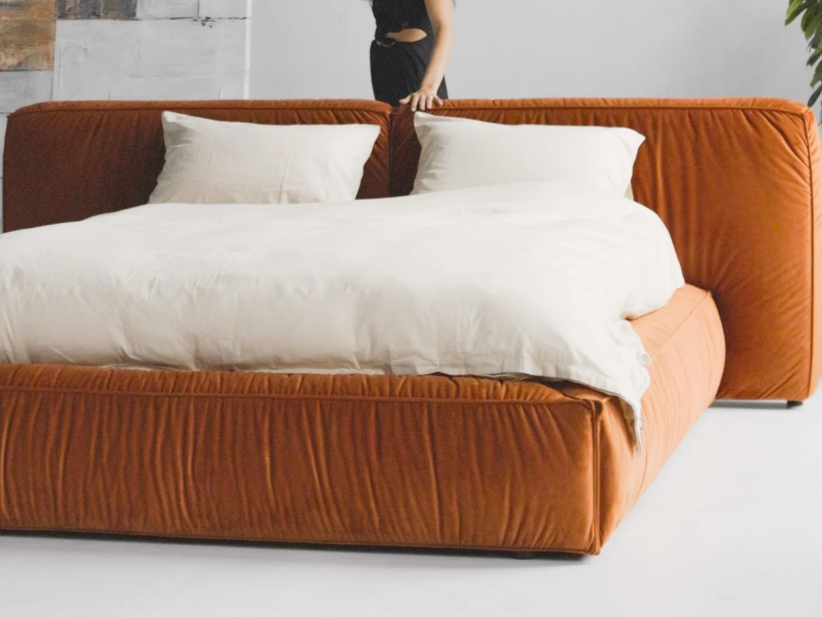 Palermo P11 Genuine Leather Bed