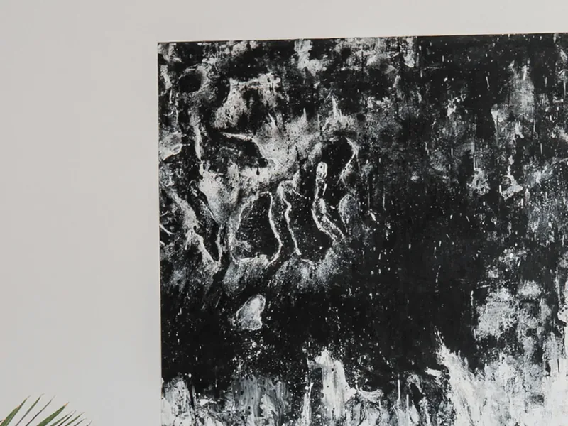 Monochrome Brush Art Panel
