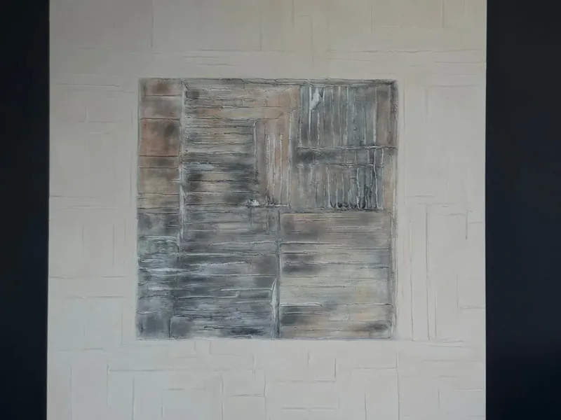Misty Blue Abstract art panel