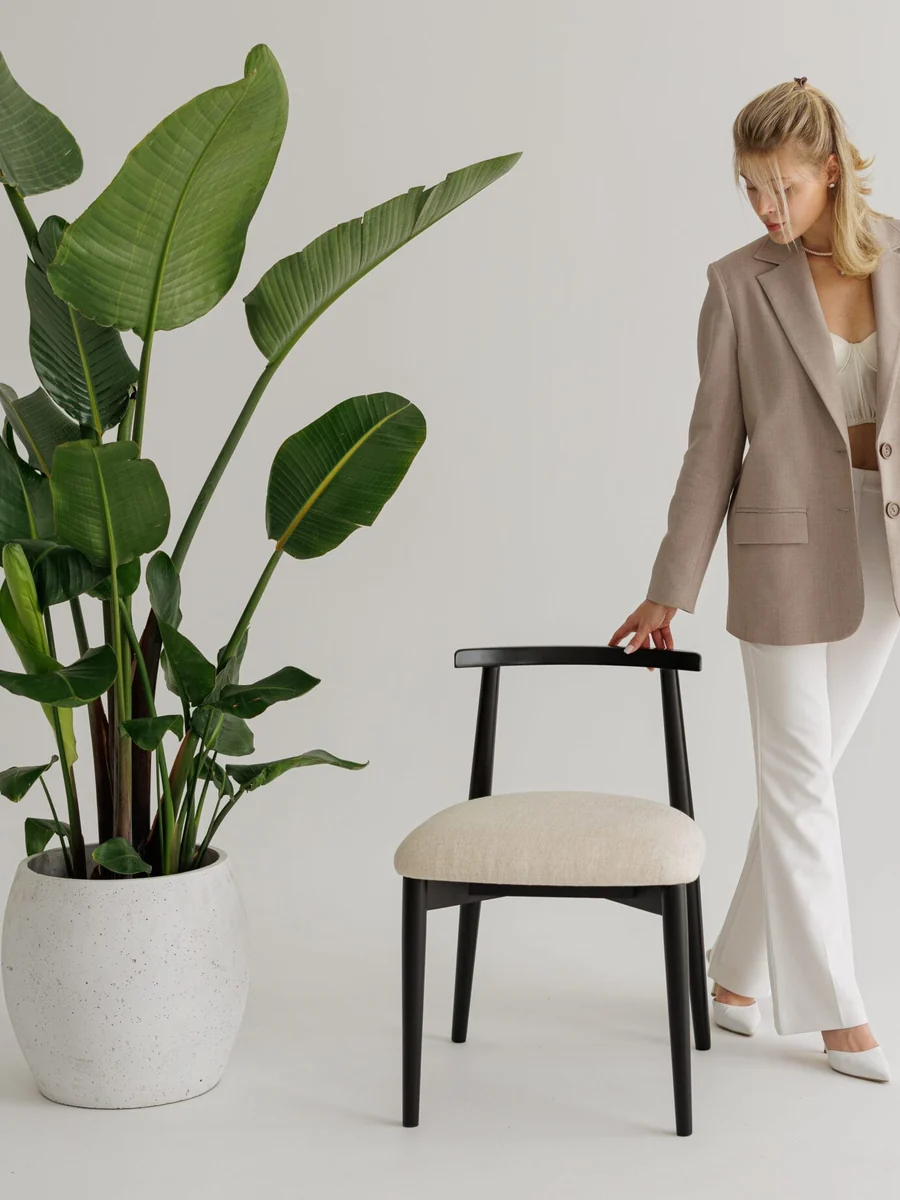Davis chair in a warm, neutral Riyadh interior