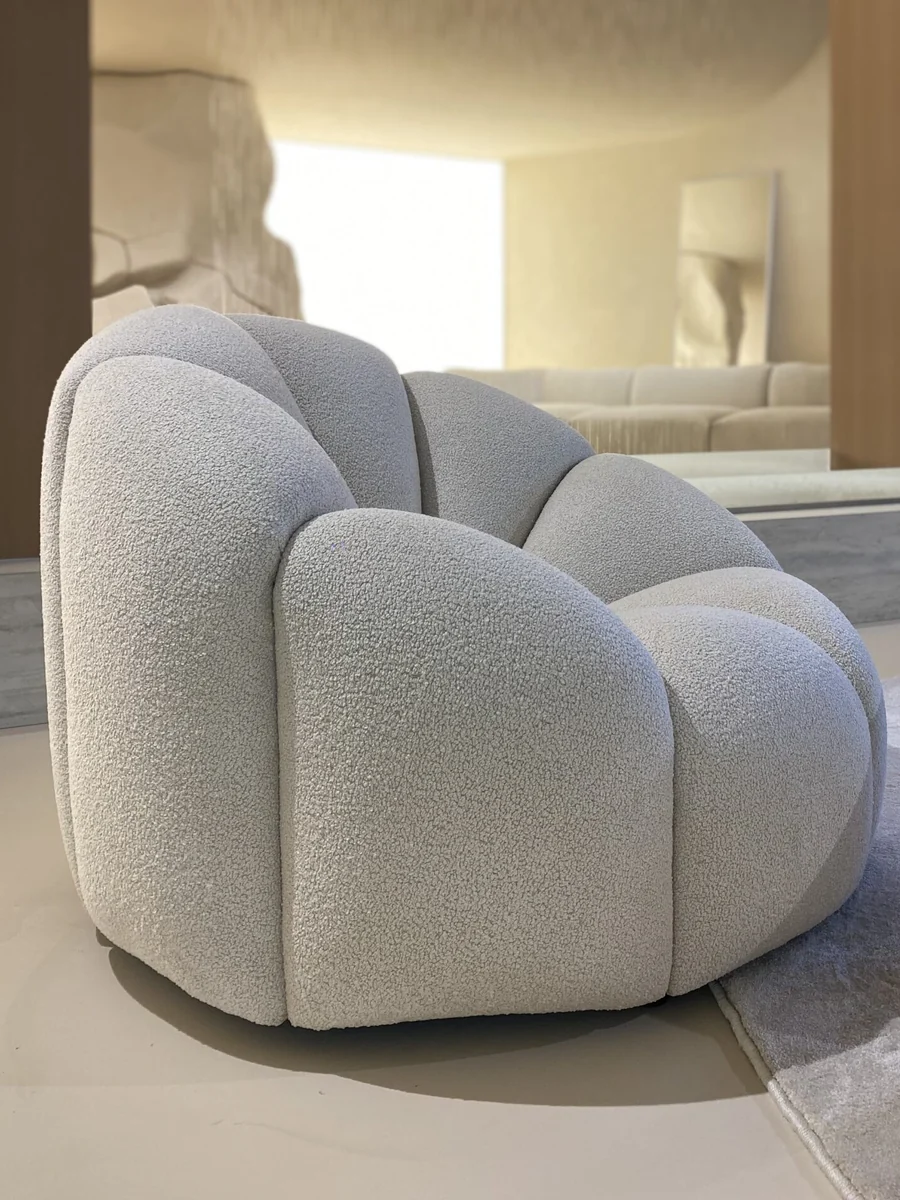 Close-up of Flora F33 upholstery and craftsmanship