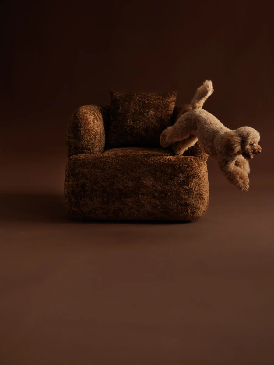 Pudel I8 armchair in a warm, neutral Riyadh interior