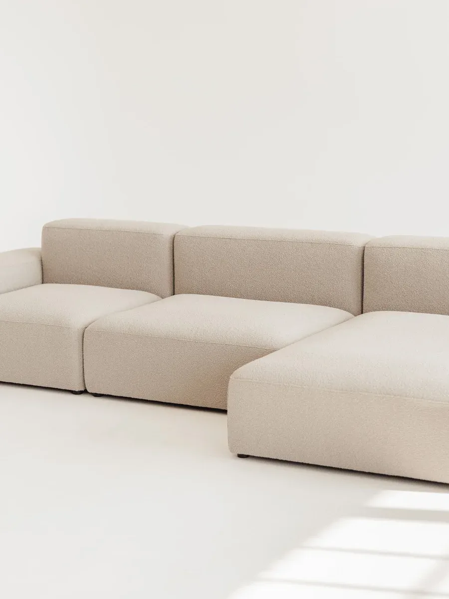 Close-up of Kingston K1 fabric upholstery and stitching
