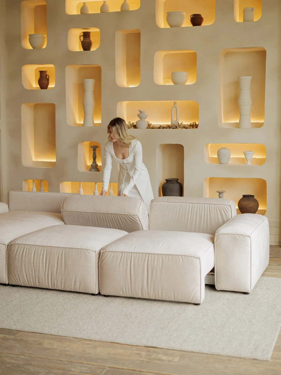 Close-up of Milano M16 upholstery and craftsmanship