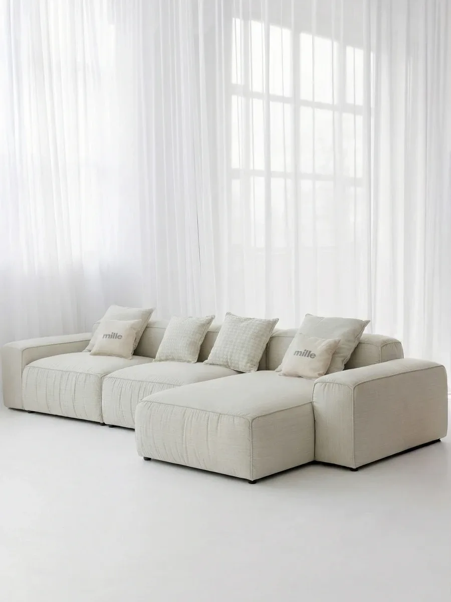 Close-up of Milano M21 fabric upholstery and stitching