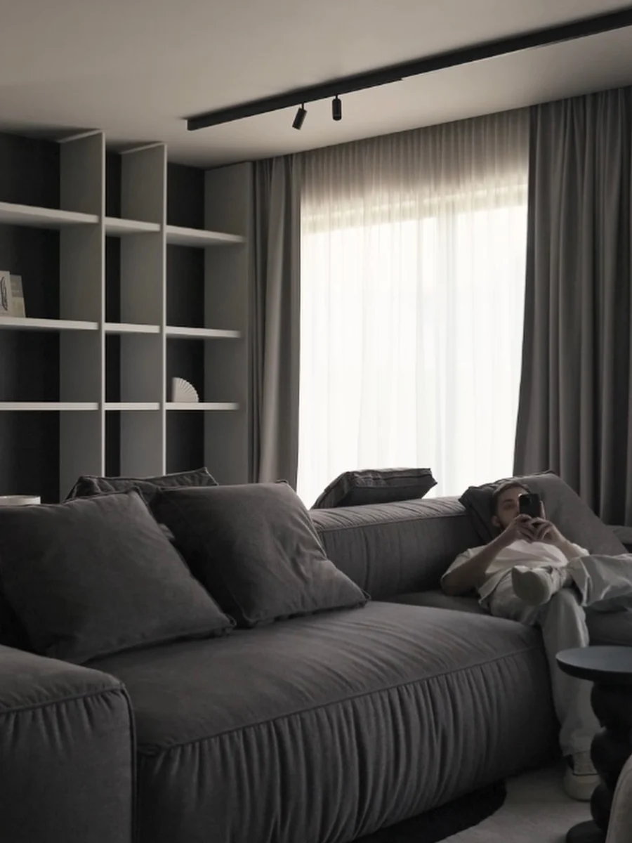 Milano M42 corner sofa in a warm, neutral Riyadh interior