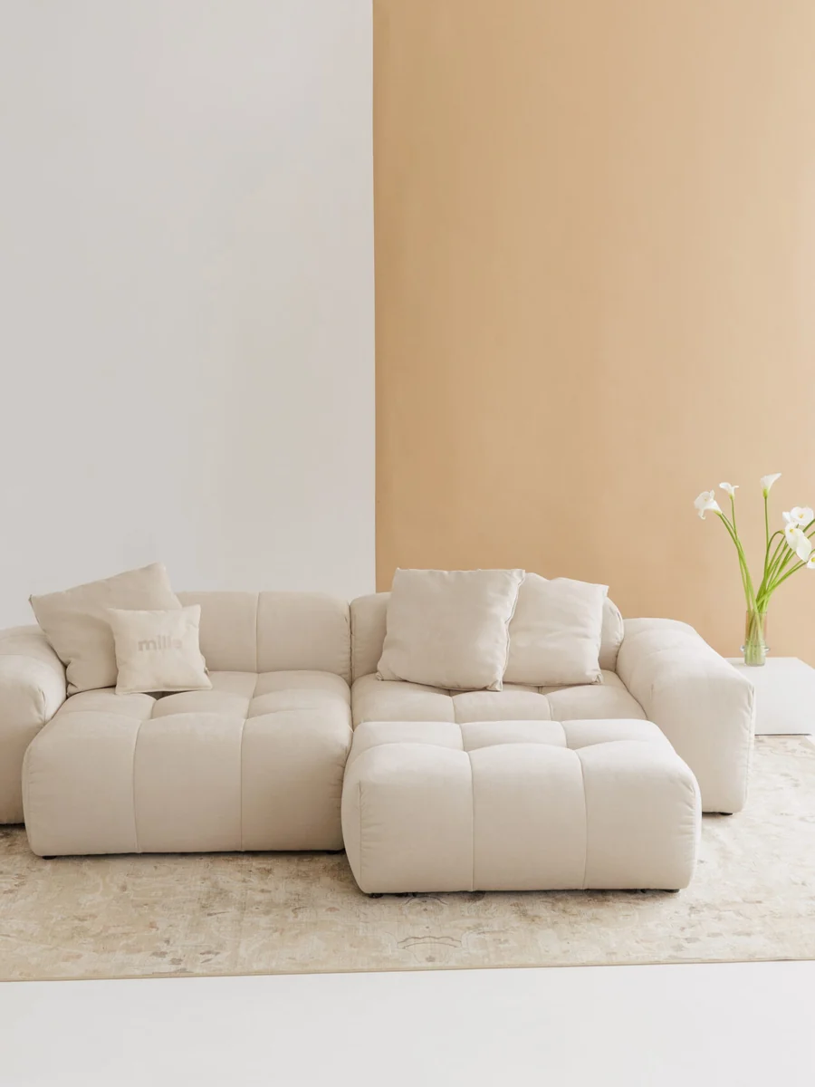 Nami N76 corner sofa in a warm, neutral Riyadh interior