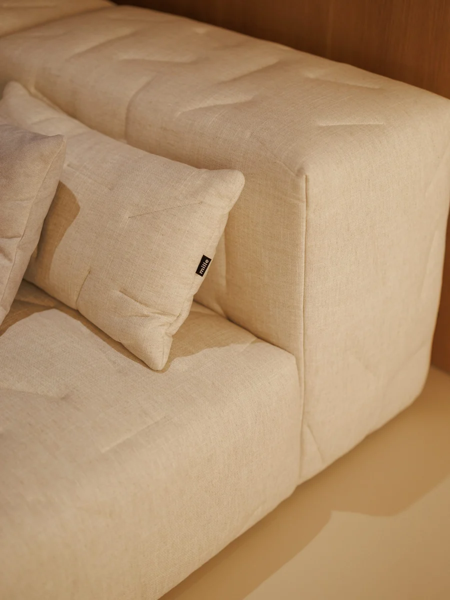 Waffle Dolci W23 corner sofa in a warm, neutral Riyadh interior