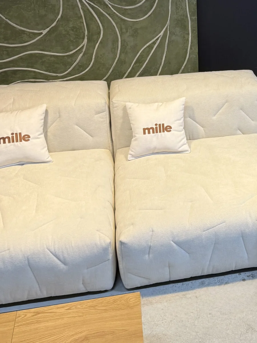 Close-up of Waffle Dolci upholstery and craftsmanship