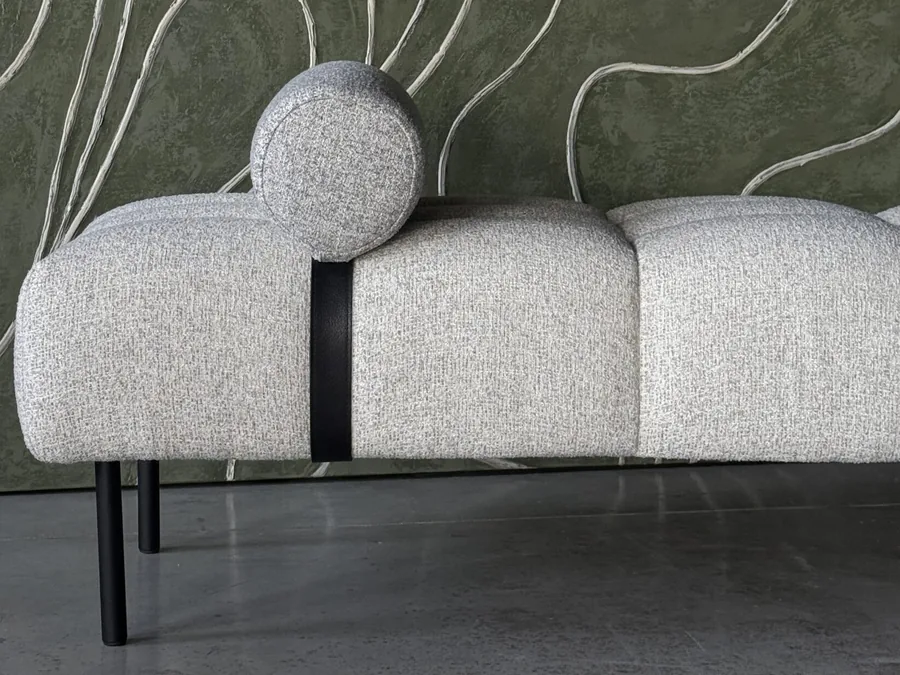 Huggo pouf in a warm, neutral Riyadh interior