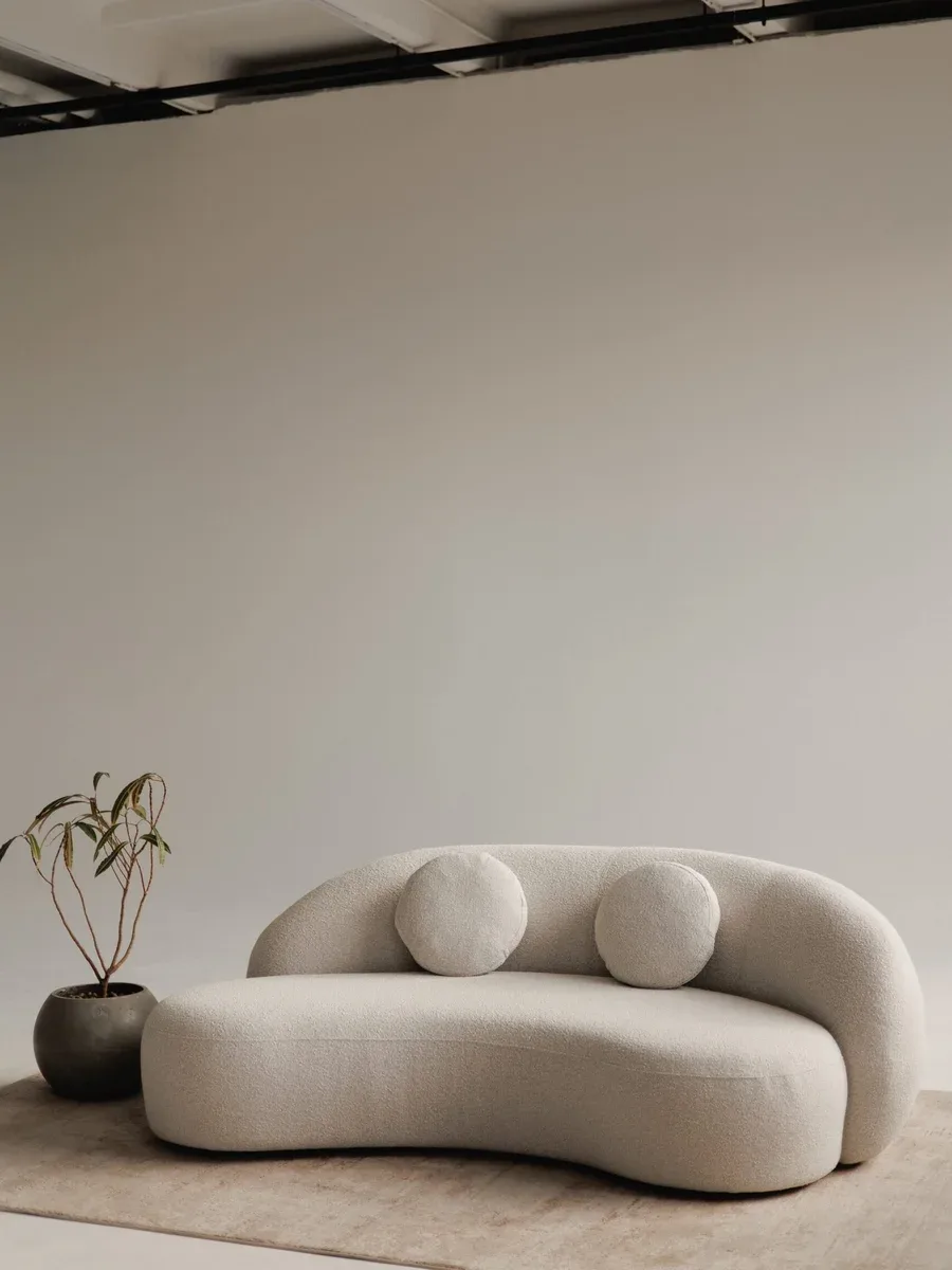 Close-up of Bongo S302 fabric upholstery and stitching