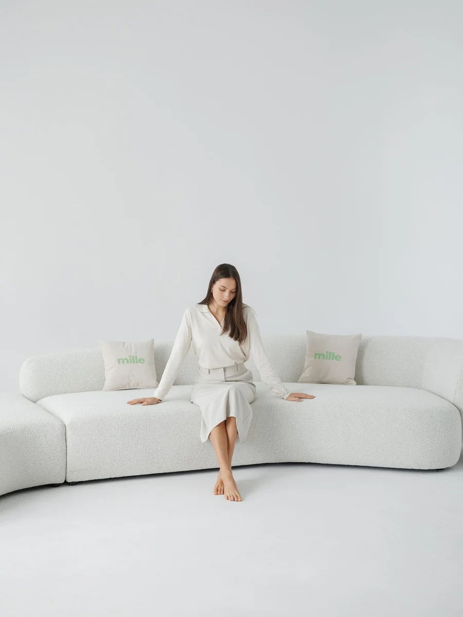 Cassi C1 Curved Sectional Sofa lifestyle