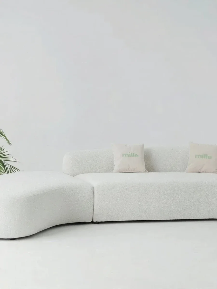 Close-up of Cassi C1 fabric upholstery and stitching
